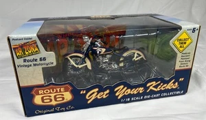 ROUTE 66 VINTAGE MOTORCYCLE 1/16 MODEL ARIZONA ORIGINAL TOY CO Blue Light Kmart - Picture 1 of 3