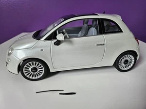 Fiat Nuova 500 Lounge Blanche White Norev 1/18 187725 Endommagé Damaged No Box - Imagen 1 de 24