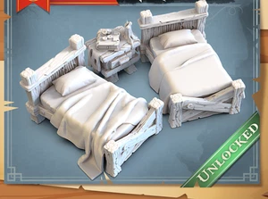 Accessoires Donjons (HeroQuest & D&D compatibles) - Chambre taverne - Picture 1 of 1