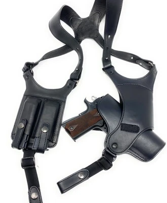 Cardini Premium Leather Shoulder Holster For Glock 17, Springfield XD, Others! - Image 1 of 4