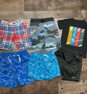 Nike Boden Janie Jack Boys Lot of 6 Sz 5 Shorts Swim Trunks Shirt Spring/Summer - Picture 1 of 20