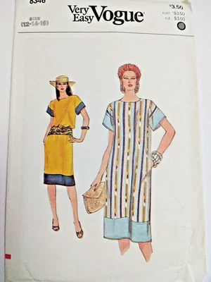 Vogue 8346 House Dress MuuMuu Sewing Pattern Ladies 12 14 16 Very Easy UC VTG - Image 1 of 4