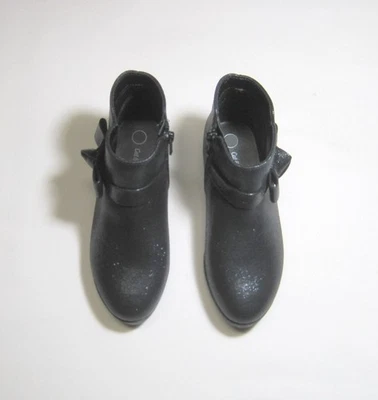 Botas negras brillantes con cremallera para niñas pequeñas nuevas con etiquetas, Cat & Jack Foto 1 de 4