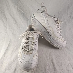 Shoes SKECHERS Shape Ups 11800 Women’s Size 10 White Leather Fitness Walking - Picture 1 of 13