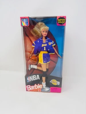 1998 NBA Barbie Doll L.A. Los Angeles Lakers With Ball & Uniform 20704 In Box - Image 1 of 4