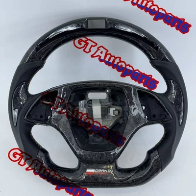 Volante de fibra de carbono forjado LED para Chevrolet Corvette C7 2014-2019 Foto 1 de 4