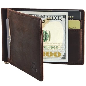 Mens Slim Wallet with Money Clip Front Pocket RFID Blocking Thin Bifold Leath... - Picture 1 of 6