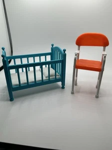 Viacom Rugrats Kinderbett und Hochstuhl Spielzeug Vintage 1997 - Bild 1 von 7