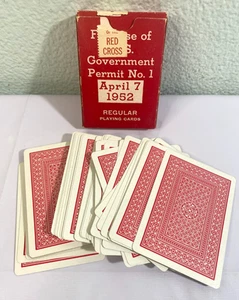 VTG American Red Cross Playing Cards - Govt. Permit No. 1, April 7, 1952 - COOL! - Picture 1 of 7