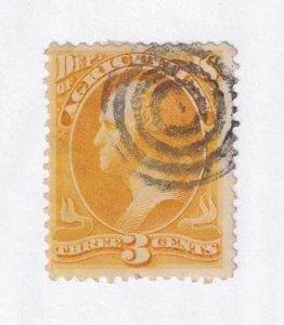 MATT'S STAMPS US SCOTT #O3 AGRICULTURE DEPT 3-CENT OFFICIAL ISSUE OF 1873, USED - Picture 1 of 3