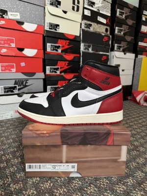Talla 12 - Air Jordan 1 Retro OG Puntera Alta Negra Reimaginada Totalmente Nuevas El Mismo Día Foto 1 de 4