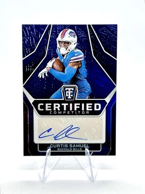 Curtis Samuel 2024 Panini Totally Certified Competitor Blue Auto /50 #CCA-CSL - Image 1 of 2