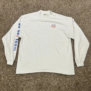 Camisa De Colección 2002 Equipo de Esquí de EE. UU. Manga Larga Blanca Para Hombre XL Gráfico Algodón De Lujo - Imagen 1 de 9