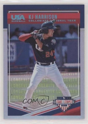 2018 Panini USA Baseball Stars & Stripes Longevity Holo Foil /99 KJ Harrison #95 - Image 1 of 2
