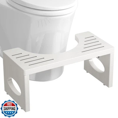 ROMGUAR CRAFT 7 Inch Bamboo Toilet Stool, Foldable Poop Stool, Bathroom Step  - Image 1 of 4