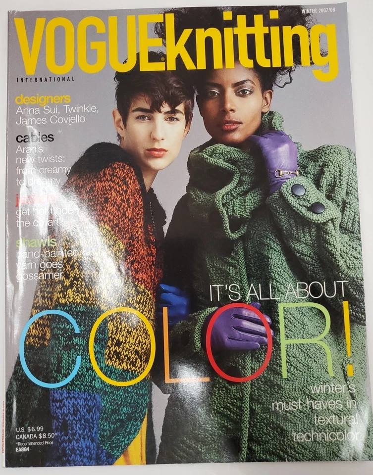 VOGUE KNITTING MAGAZINE Winter 2007/2008 Patterns Jackets Shawls Lace Sweater - Image 1 of 4