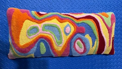 YaYa & Co Bellows Organic Cotton Abstract Lumbar Pillow - Image 1 of 4