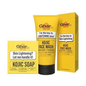 Ghar Soaps Kojic Acid Face Wash & Soap | Brightening, Dark Spot & Pigmentation - Picture 1 of 7