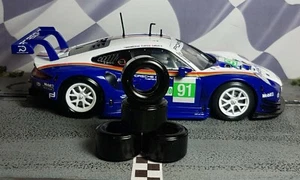 1/32 URETHANE SLOT CAR TIRES 2pr PGT-21126XD fit CARRERA Porsche 911/997 RSR GT3 - Picture 1 of 2
