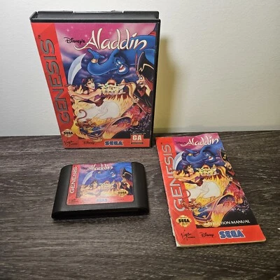 Disney's Aladdin Sega Genesis, 1993 CIB Complete with Box and Manual. Near Mint - Image 1 of 4