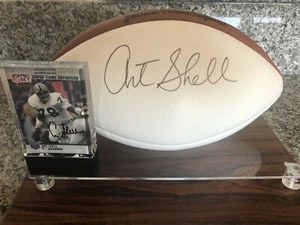 RAIDERS ART SHELL SIGNED WHITE PANEL WILSON FOOTBALL W/CASE AND SIGNED CARD - Bild 1 von 10