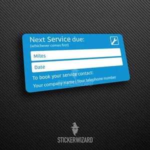 Personalised Service Reminder Stickers | Professional Car Garage Labels | Decals - Picture 1 of 1