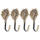  4 Sets Rosenhaken Handtuchhaken Für Schlüssel Vorhang-Raffhalterhaken Gardinen