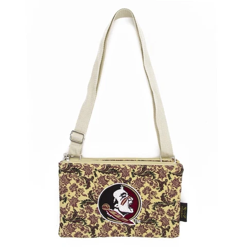 FSU Florida State University Purse Bloom Quilted Crossbody Handbag Cover