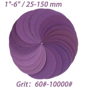 25-150mm Wet and Dry Sanding Discs 1"-6" Sandpaper Hook and Loop Pads 60#-10000# - Picture 1 of 9