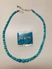 NEW Jay King Sterling Silver Peruvian Amazonite Graduated Bead 18 in Necklace