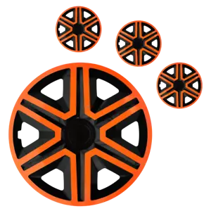 4x Radkappen Radzierblenden Universal 15" Radzierblenden Radzierblenden 15 Zoll ORANG AKT - Bild 1 von 2