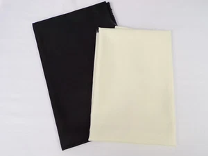 Sewing Fabric Lining Remnants Black 62"x 25" MedWgt Cream 44"x 36" Ltwgt  H22 - Picture 1 of 5