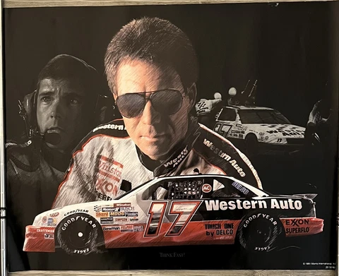 Vintage 1991 Nascar Racing DARRELL WALTRIP Winston Cup Poster Cover