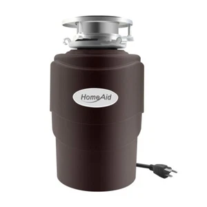 Garbage Disposal 3/4 HP HomeAid Quiet Food Waste Disposer with Power Cord for Ki - Picture 1 of 1