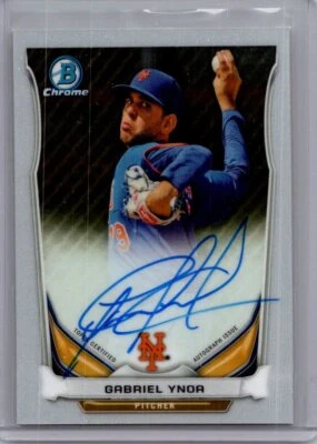 2014 Bowman Chrome #BCAP-GY Gabriel Ynoa Prospect Autographs - Image 1 of 2