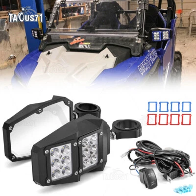 Side View Mirrors + LED Light Wire For Can-Am Maverick X3 Commander 800 1000 Max - Image 1 of 4