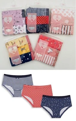 6er-Pack Mädchen Schlüpfer Shorts Mothercare Baumwolle Hipster rot rosa blau Hose NEU