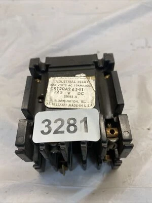 GENERAL ELECTRIC CR120A26241 125V INDUSTRIAL RELAY 10AMP - Image 1 of 2