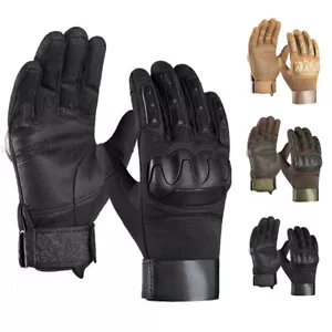 Tactical Hard Shell Reinforced Gloves Knuckle Protection Men's Hunting Shooting - Picture 1 of 15
