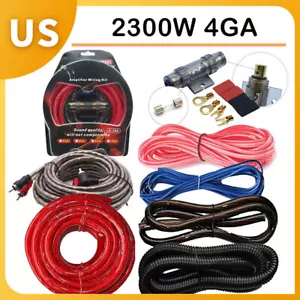 4 Gauge 2300W Car Audio Cable Kit Amplifier Install Amp RCA Subwoofer Sub Wiring - Picture 1 of 24