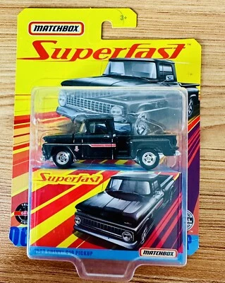 2020 Matchbox Superfast #06 1963 Chevy C10 Pickup Black Chevrolet Truck MOC - Image 1 of 4