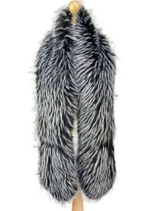 Winter Long Faux Fur Collar Scarf Super Soft Snood Pretty Shawl Wrap Cover Up  - Picture 1 of 5