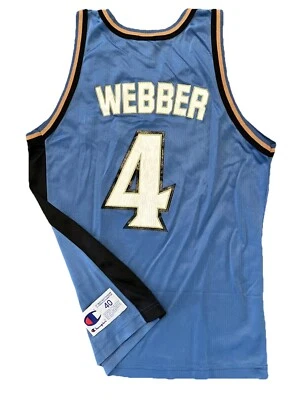 Camiseta azul masculina Chris Webber Washington Wizards campeão 40 - Imagem 1 de 4