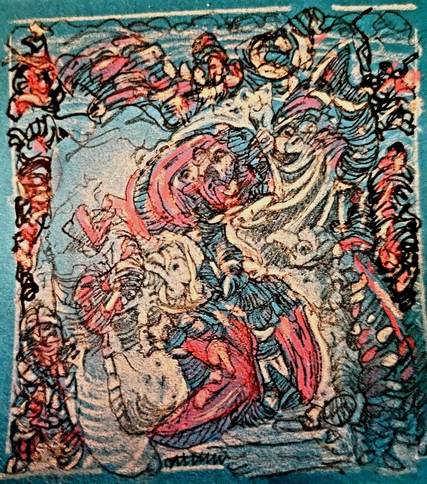 Сюрреалист, импрессионист, пастельный рисунок - воссоединение в лесу - Изображение 1 из 1