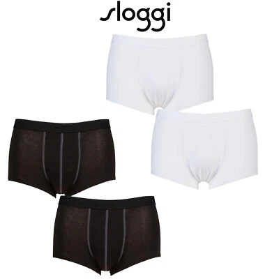 Paquete de 2 pantalones cortos hipster básicos de algodón natural Sloggi 24/7 para hombre Foto 1 de 4