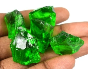 Lotto grezzo pietre preziose peridoto brasiliano 120 ct.+/4 pezzi naturale super vendita - Foto 1 di 9