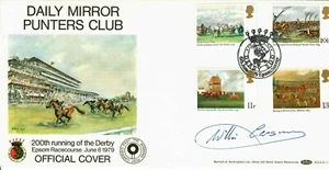 RARO! Copertina primo giorno firmata a mano Willie Carson "Jockey Legend" - Foto 1 di 1