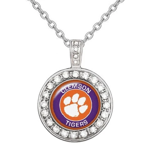 Clemson Tigers Womens 925 Sterling Silver Necklace College Football Gift D18 Cover