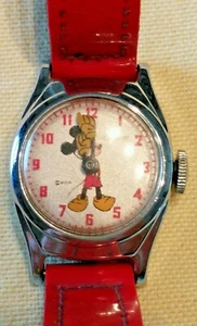 SELTENE VINTAGE UM 1946 MICKEY MOUSE ARMBANDUHR INGERSOLL US TIME CORP - Bild 1 von 12