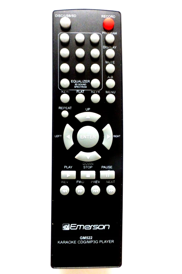 EMERSON KARAOKE CD GRAPHICS CD PLAYER REMOTE CONTROL for GM522 - Image 1 of 1